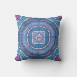 Circles & Squares Tie Dye American MoJo Pillow