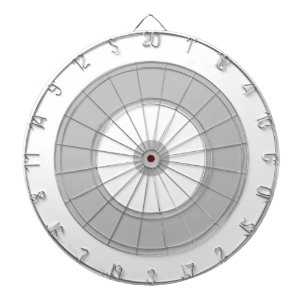 Circles Target Design   Modern Grey & White Dartboard