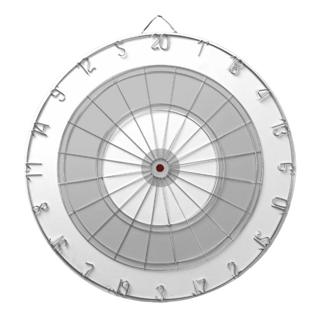 Circles Target Design | Modern Grey & White Dartboard (Front)