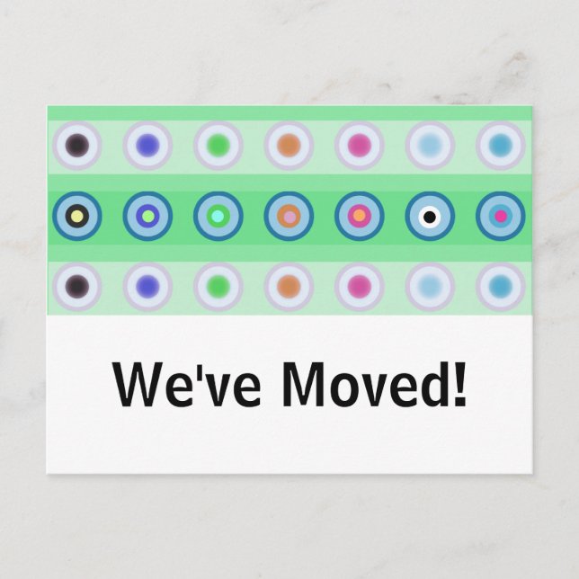 Circles - We've Moved! Announcement Postcard (Front)