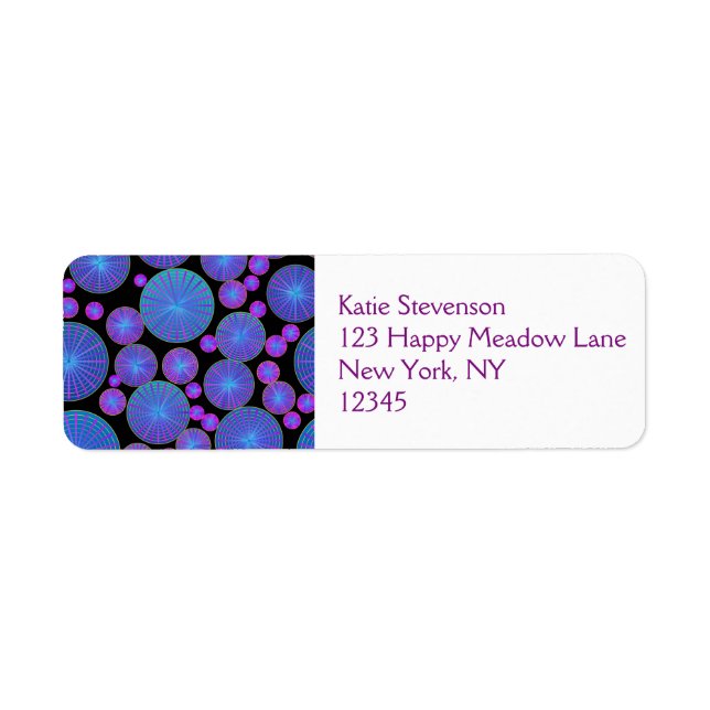 Circles Wheels and Discs with Spokes Return Address Label (Front)
