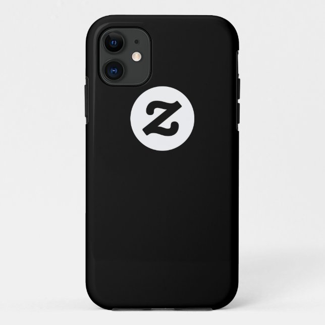 CircleZ - White on Black Case-Mate iPhone Case (Back)