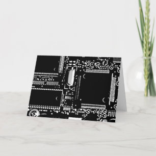 Circuit B&W 2 greetings card
