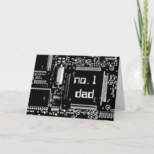 Circuit B&W 2 'no.1 dad' greetings card