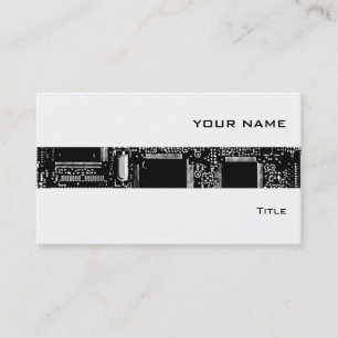 Circuit B & W 2 stripe business card white
