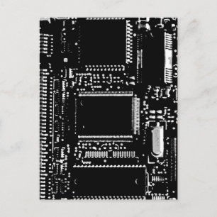 Circuit B&W postcard portrait