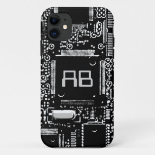 Circuit Black & White 2 monogram iPhone case