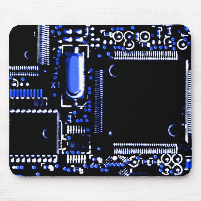 Circuit Blue 2 mouspad Mouse Pad (Front)