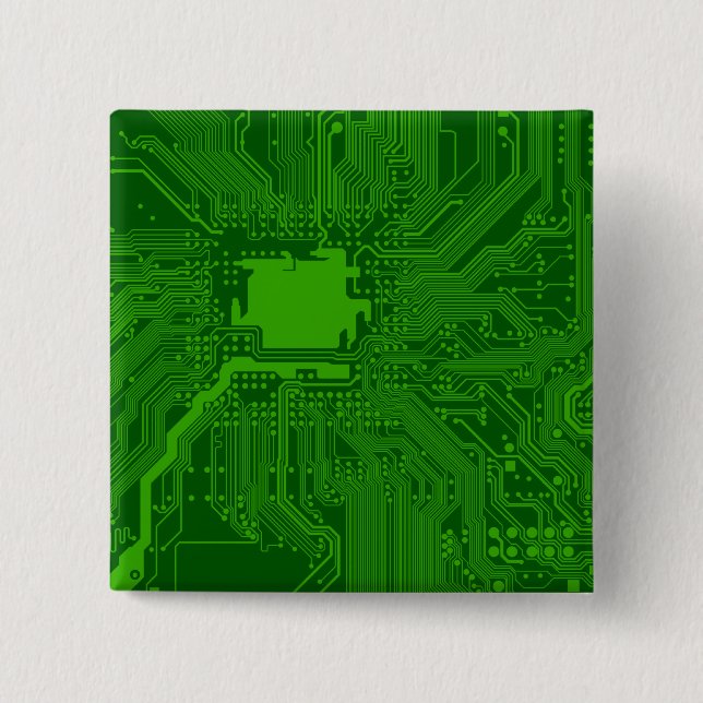 Circuit Board 15 Cm Square Badge (Front)