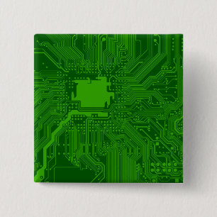 Circuit Board 15 Cm Square Badge