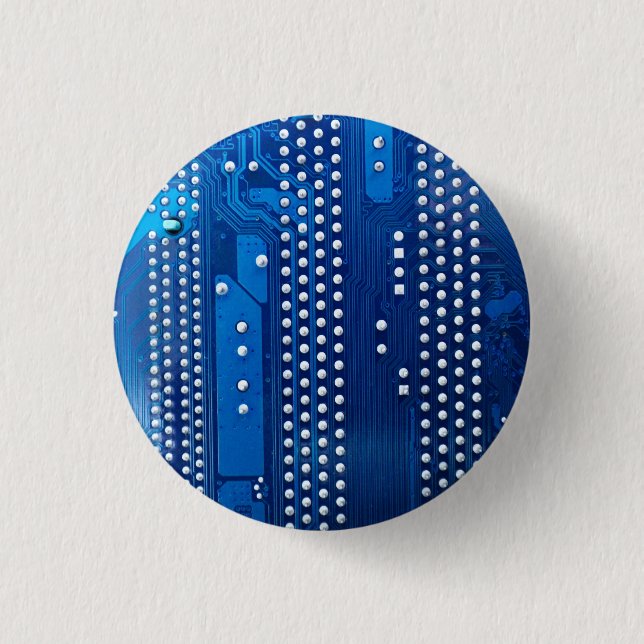 Circuit board 3 cm round badge (Front)