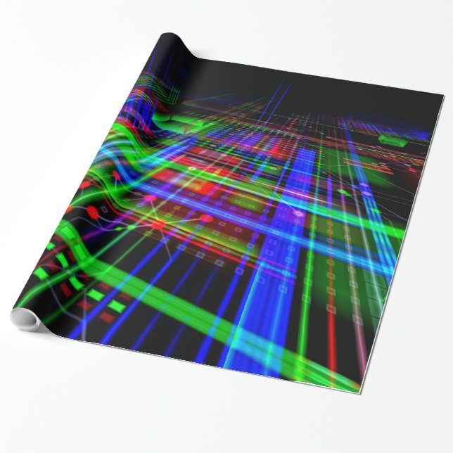 Circuit Board 4 Wrapping Paper (Unrolled)