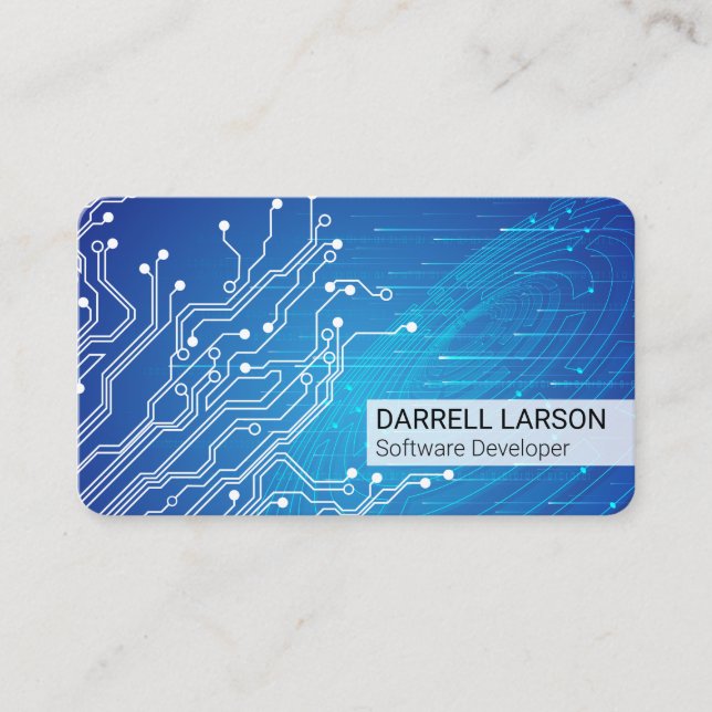 Circuit Board | AI Technology | Engineer  Business Card (Front)
