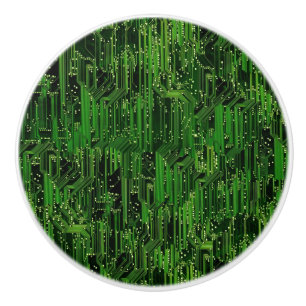 Circuit board background ceramic knob
