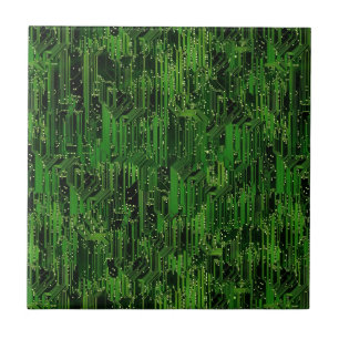 Circuit board background ceramic tile