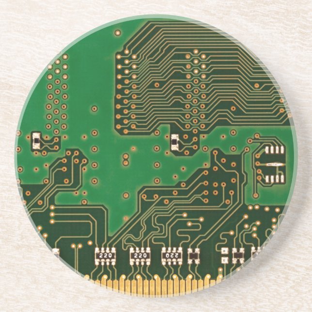 circuit board background coaster (Front)