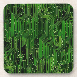Circuit board background coaster
