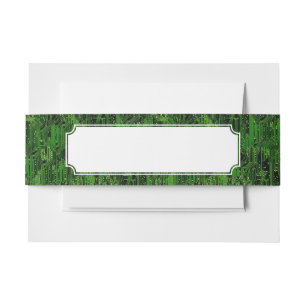 Circuit board background invitation belly band