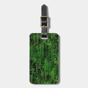 Circuit board background luggage tag