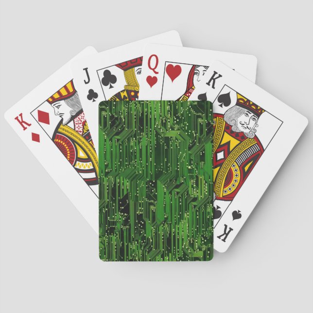 Circuit board background playing cards (Back)