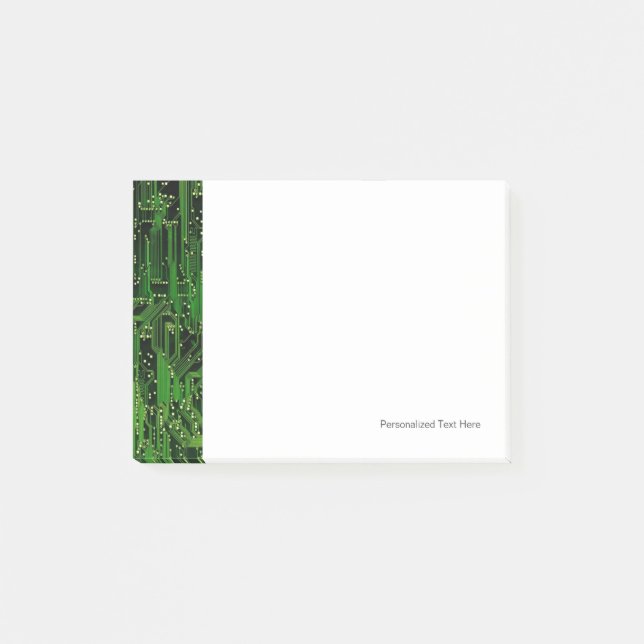 Circuit board background post-it notes (Front)