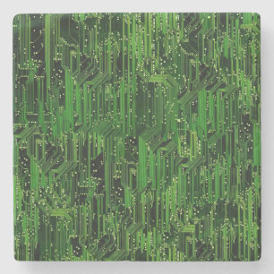 Circuit board background stone coaster