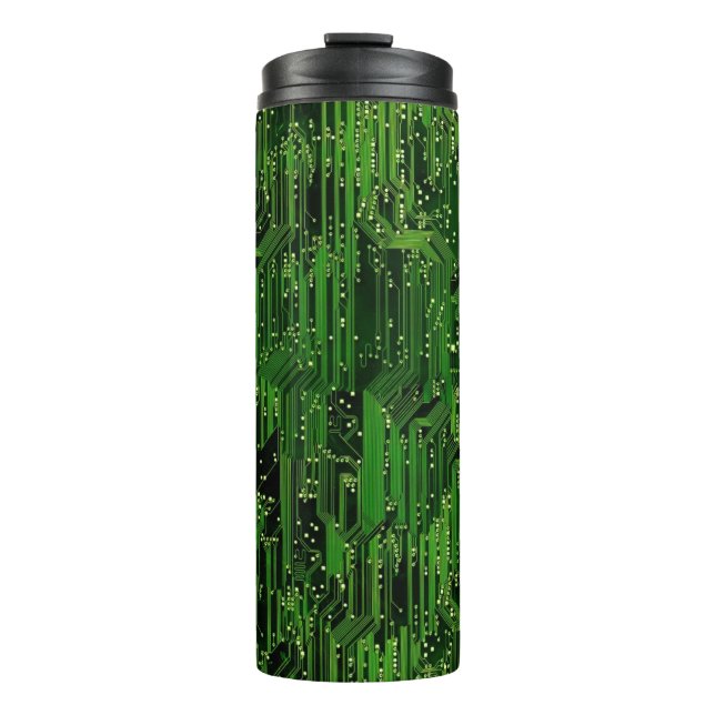 Circuit board background thermal tumbler (Front)