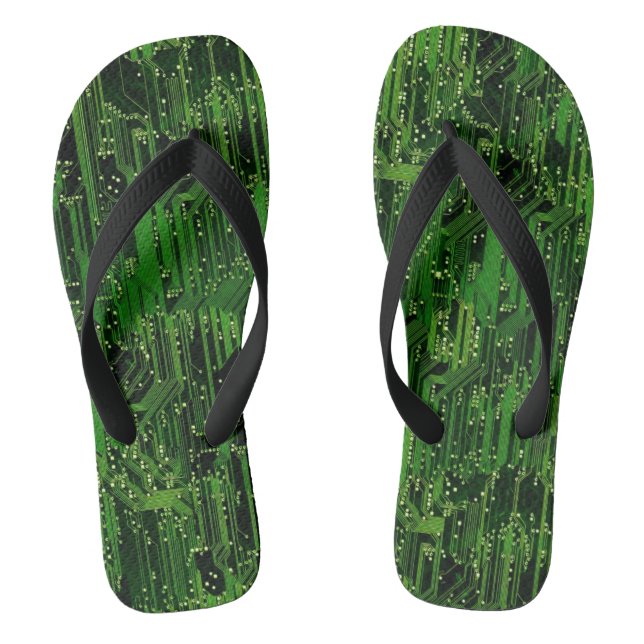 Circuit board background thongs (Footbed)