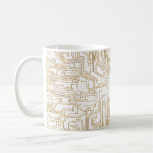 Circuit board background wallpaper coffee mug