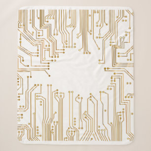 Circuit board background wallpaper sherpa blanket