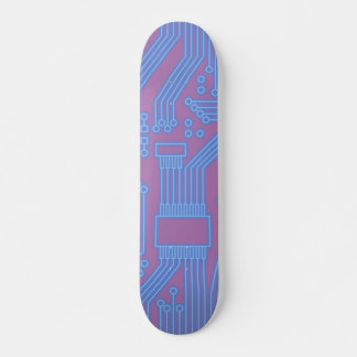 Circuit Board Blue Skateboard