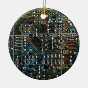 Circuit Board Ceramic Tree Decoration