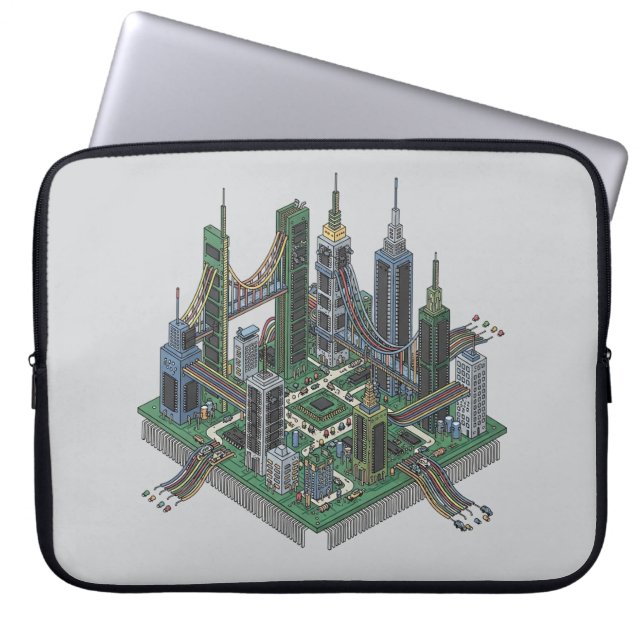 Circuit Board City Chip Futuristic City Case (Front)