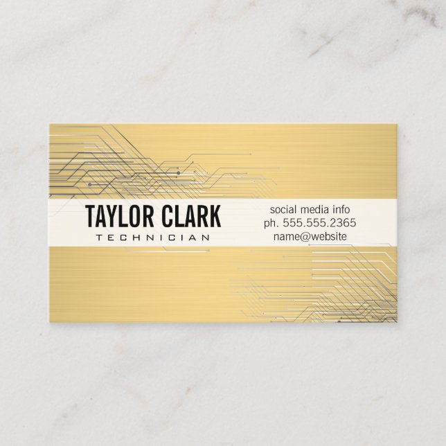 Circuit Board Component Technician Variation Business Card (Front)