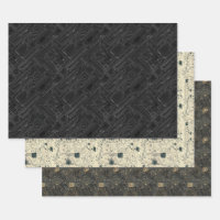 Circuit Board Computer Pattern Black Gold White