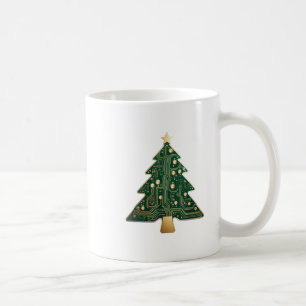Circuit Board Computer Tech Christmas Tree  Coffee Mug