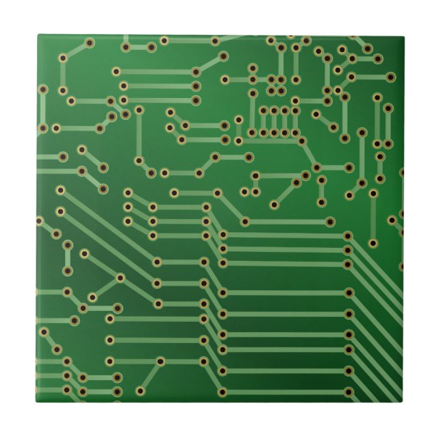 Circuit board design ceramic tile (Front)