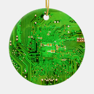 Circuit Board Design Ceramic Tree Decoration