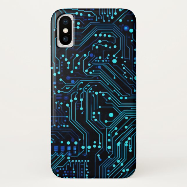 Circuit Board design illustration Cushion Case-Mate iPhone Case (Back)