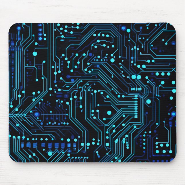 Circuit Board design illustration Cushion Mouse Pad (Front)