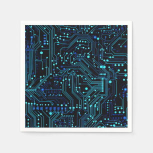 Circuit Board design illustration Cushion Napkin