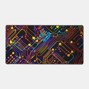Circuit Board design illustration Desk Mat