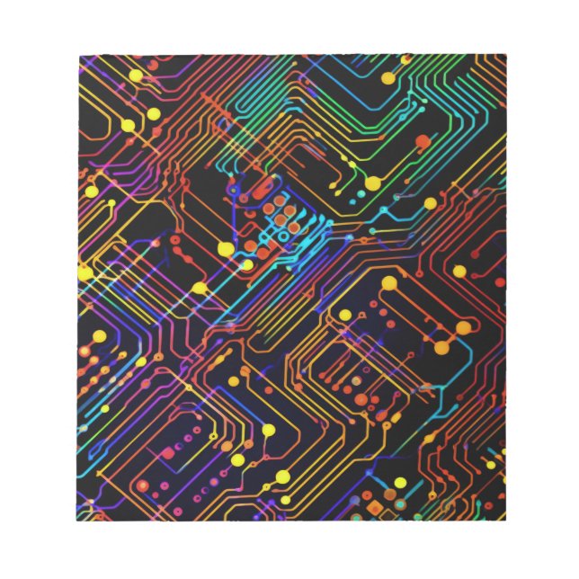 Circuit Board design illustration Notepad (Front)