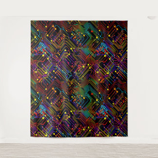 Circuit Board design illustration Tapestry