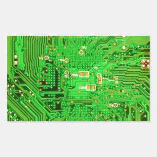 Circuit Board Design Rectangular Sticker