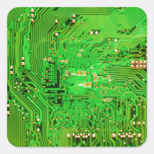 Circuit Board Design Square Sticker