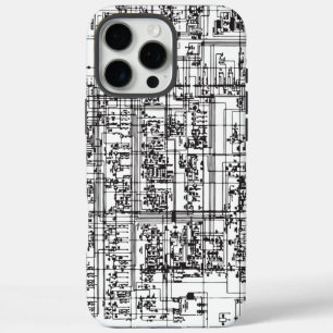 Circuit Board Diagram Electronic Schematic Printed iPhone 16 Pro Max Case