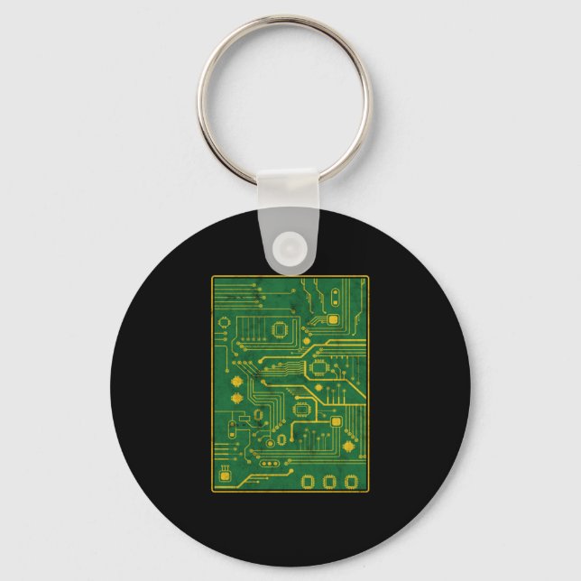 Circuit Board Electrician Awesome Electrical Gift Key Ring (Front)