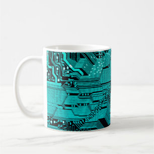 Circuit board. Electronic computer hardware techno Coffee Mug