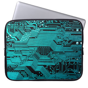 Circuit board. Electronic computer hardware techno Laptop Sleeve